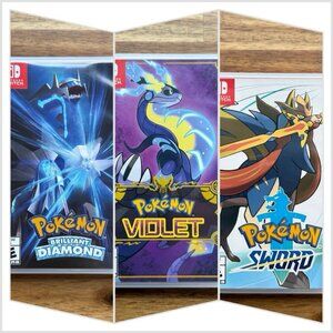 Authentic Cases ONLY Nintendo Switch for Pokemon SWORD,VIOLET DIAMOND NO GAMES!